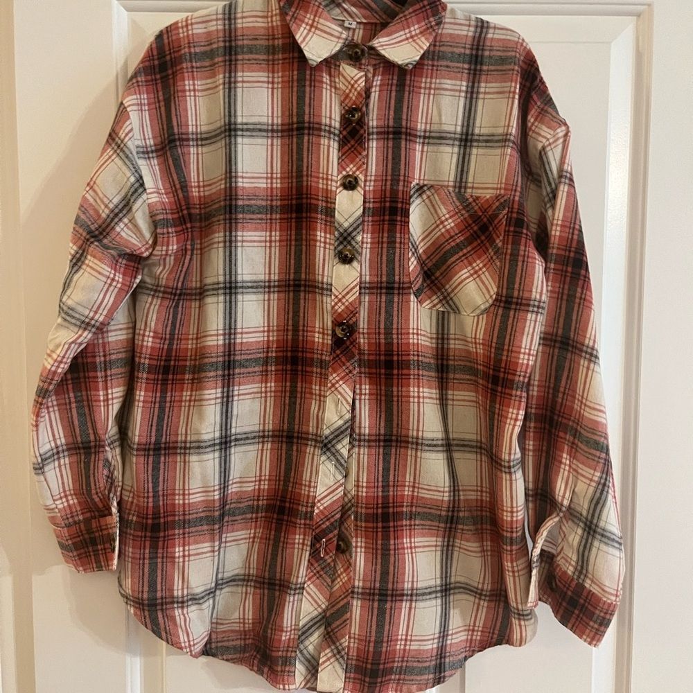 Plaid Button-Up Shirt